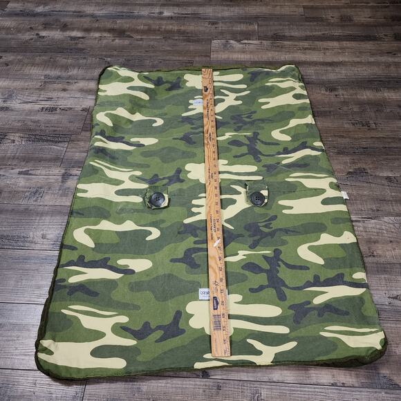 Car Seat Cover Canopy Green Camoflage Minky Gently Used 2284 - Picture 2 of 6